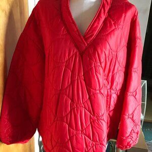 Ladies Red Zara Lightweight Spring Pullover Jacket